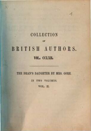 The Dean's daughter; or, The days we live in, 2