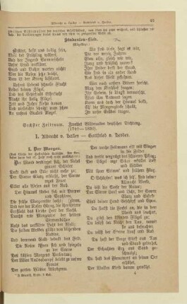 Sechster Zeitraum. Zweites Blütenalter deutscher Dichtung (1740 - 1830).