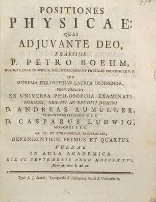 Positiones physicae