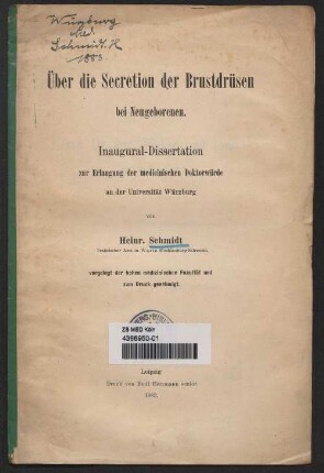 Über die Secretion der Brustdrüsen bei Neugeborenen