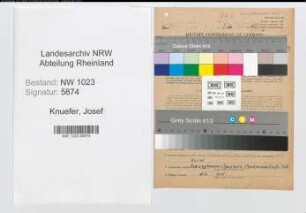 Entnazifizierung Josef Knuefer , geb. 22.05.1900 (Rangiermeister)