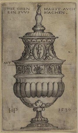 Deckelpokal mit ovalen Medaillons