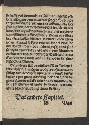 Dat andere Capittel. Van den Regerenden Planeten.
