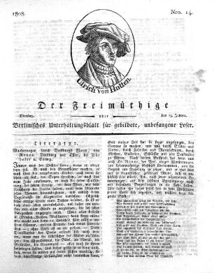 Nro. 14, Dienstag, den 19. Januar 1808