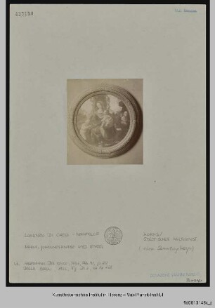 Madonna mit Kind, Johannes dem Täufer als Kind und Engel