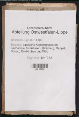 Besetzung der Küsterstelle