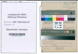 Entnazifizierung Hermann Mauermann , geb. 29.06.1896 (Verw.Angestellter)