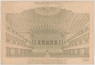 Thiersch, Friedrich von; Frankfurt / Main (Hessen); Festhalle - Großer Konzertsaal (Perspektive)