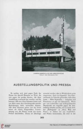 3: Ausstellungspolitik und Pressa