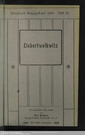 Heft 28. Liebertwolkwitz