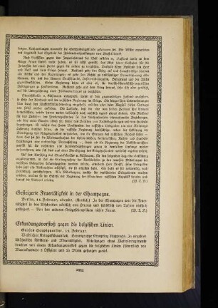Erkundungsvorstoß gegen die belgischen Linien.