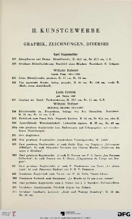 II. Kunstgewerbe (Nr. 329-360)