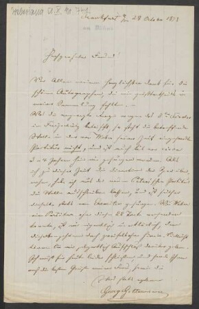 Brief an Friedrich Wilhelm Jähns : 28.10.1878