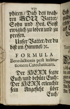 Formula Benedictionis post institutionem Catecheticam.