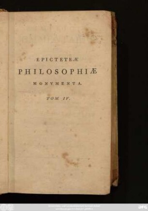 T. 4 = T. 1: Simplicii Commentarivs in Enchiridion