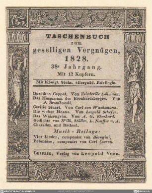 Taschenbuch zum geselligen Vergnügen.38. 1828