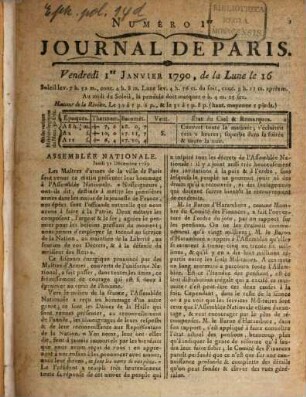 Journal de Paris . 1790,1/6