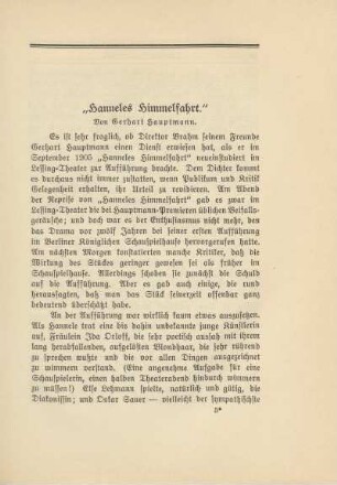 "Hanneles Himmelfahrt" von Gerhart Hauptmann