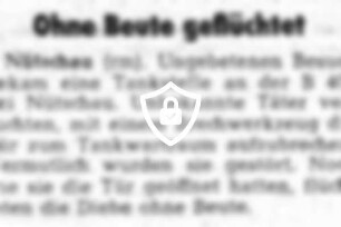 Ohne Beute geflüchtet