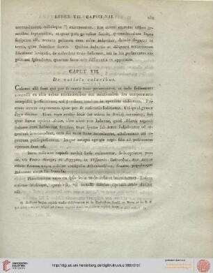 Caput VII: De nativis coloribus