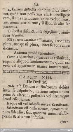 Caput XIII. De Ordine.