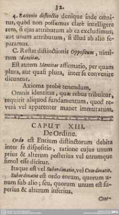 Caput XIII. De Ordine.