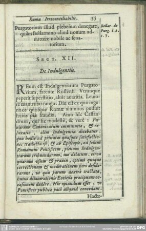 Sect. XII. De Indulgentiis