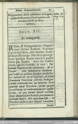 Sect. XII. De Indulgentiis