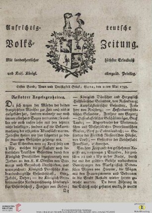 Erster Band. Neun und Dreißigstes Stück