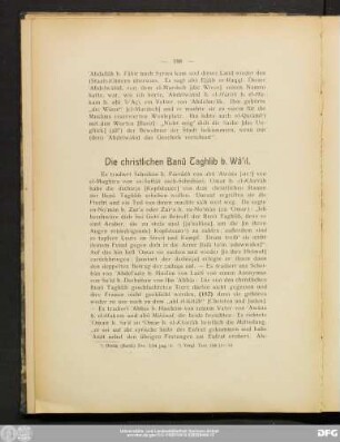 Die christlichen Banû Taghlib b. Wâ'il.