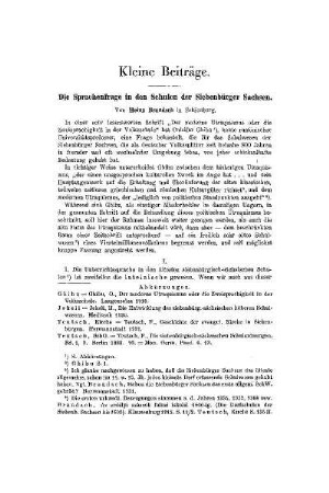 Die Sprachenfrage in den Schulen der Siebenbürger Sachsen