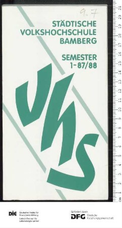 Programm 1. Semester 1987/1988