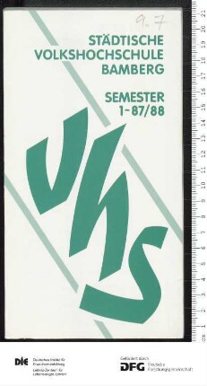 Programm 1. Semester 1987/1988