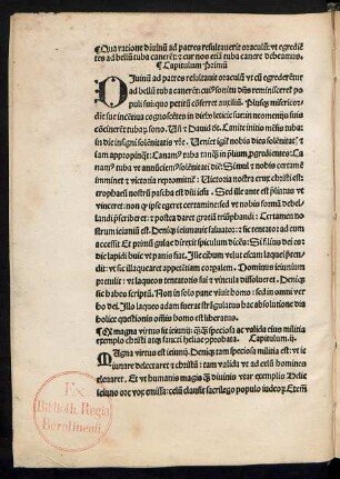 Capitulum Primu[m]