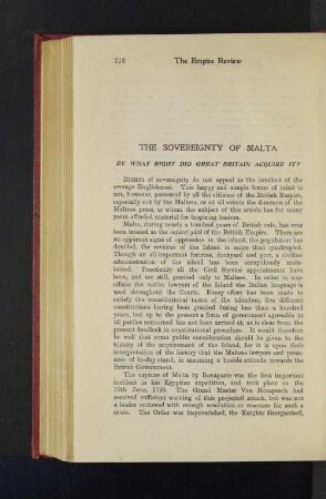 The Sovereignity of Malta