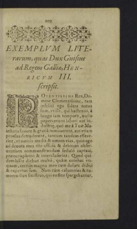 Exemplum Literarum ...