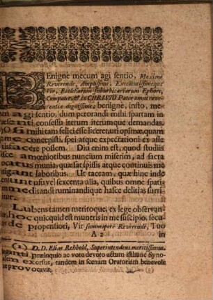 Dissertatio De Beneficiis atque Privilegiis Pastorum