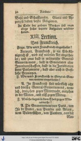 XIII - XXIV. Von Franckreich.
