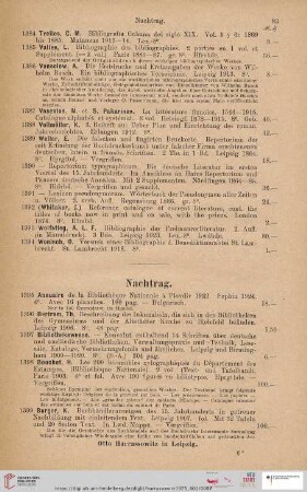 Nachtrag (Nr. 1395 - 1416)