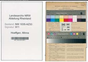 Entnazifizierung Minna Hoeffgen , geb. 14.05.1892 ()