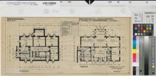 Arnsberg, Regierungshauptgebäude, Dienstvilla, Erdgeschoss, Kellergeschoss, Grundriss