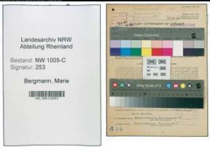 Entnazifizierung Marie Bergmann , geb. 03.11.1912 (Friseuse)