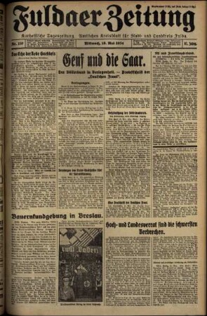 Ausgabe vom Mittwoch, den 16. Mai 1934.