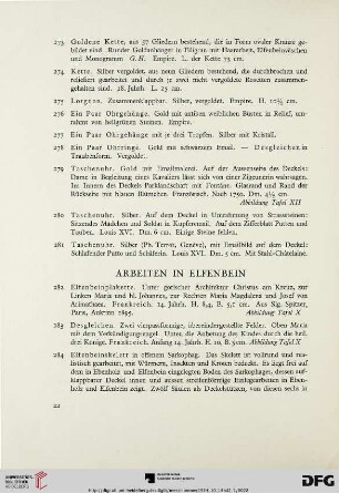 Arbeiten in Elfenbein (Nr. 282-284)