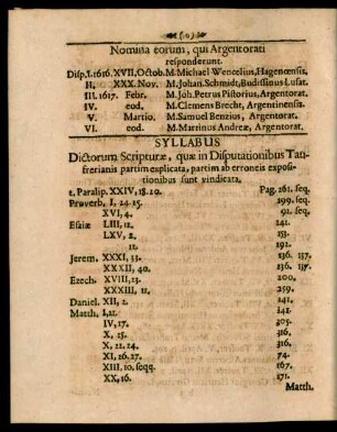 Nomina eorum, qui Argentorati responderunt.