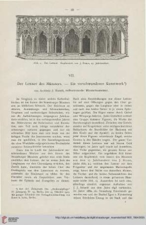 1: Der Lettner des Münsters : ein verschwundenes Kunstwerk