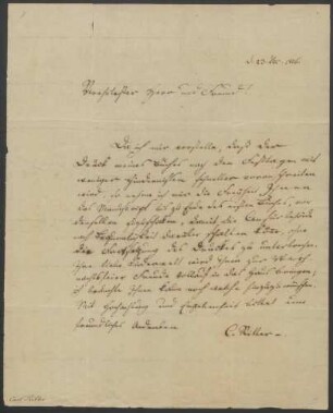 Carl Ritter, Brief