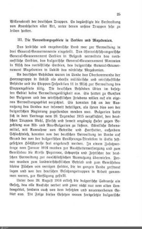 III. Die Verwaltungsgebiete in Serbien und Mazedonien.