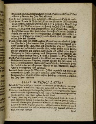 Libri Juridici Latini.