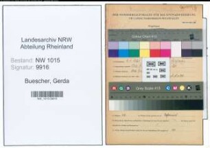 Entnazifizierung Gerda Buescher , geb. 04.01.1921 ()